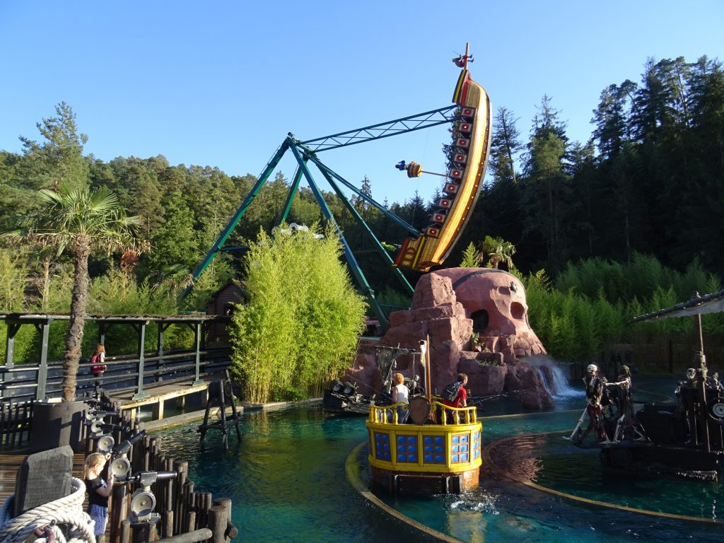 Embark on the pirate ship for a thrilling adventure.