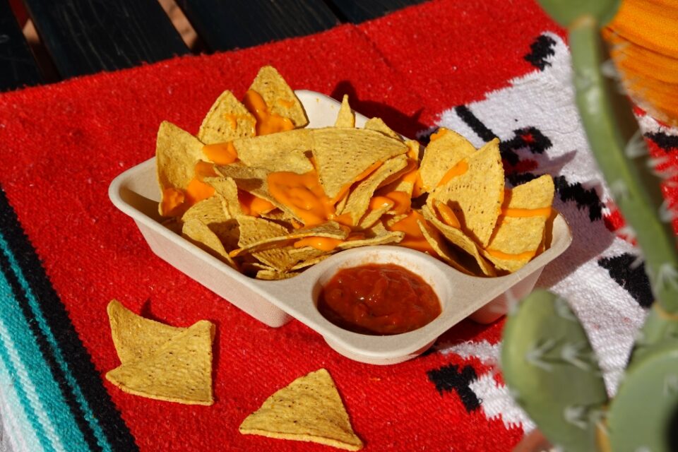 Nachos servis dans le restaurant mexicain la Cantina, à Fraispertuis-City