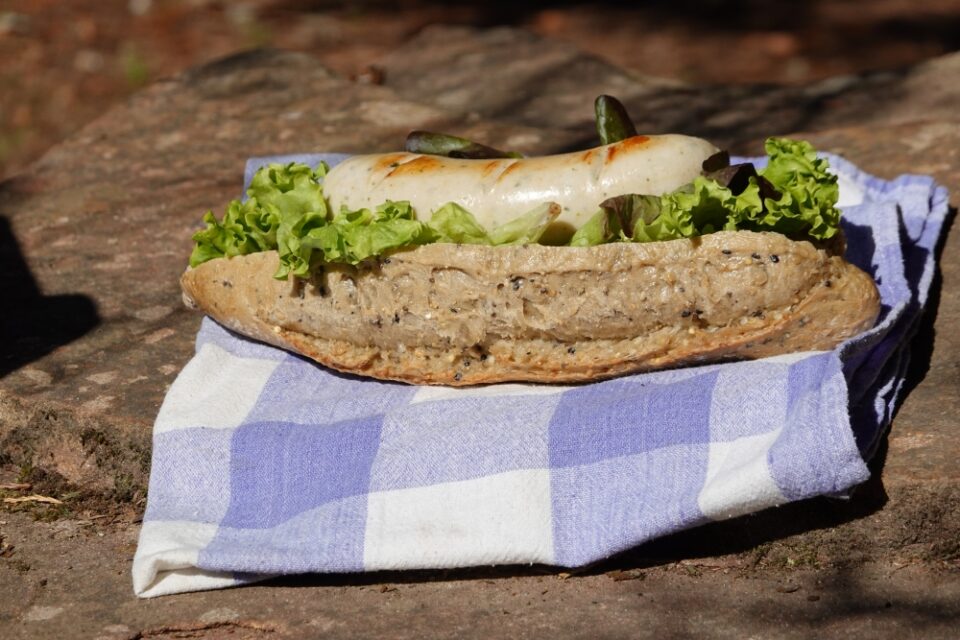Sandwich du bûcheron servi dans le snack la Souche, à Fraispertuis-City