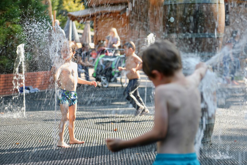 A fun water play area.