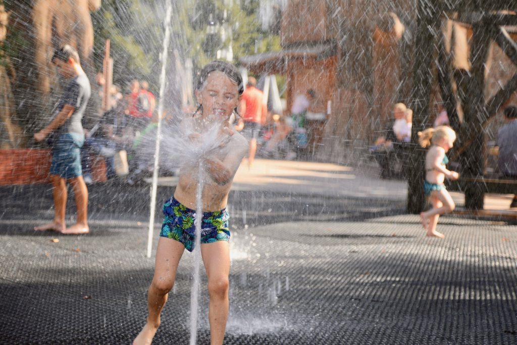 A fun water play area.